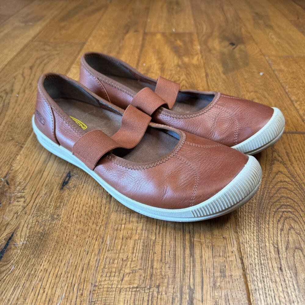 Keen Lorelei Mary Jane Size 9.5 Slip-On Brown Leather Comfort Women’s Shoes